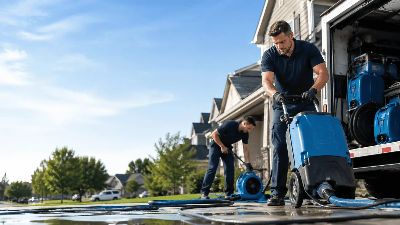 Dehumidification being performed in Emporia, VA